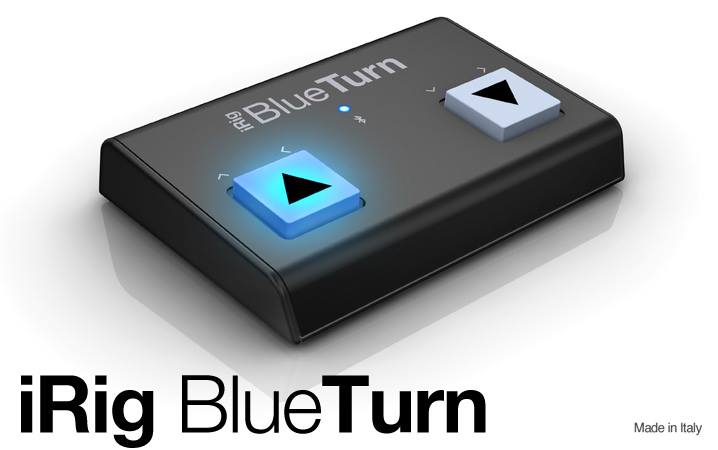 Piascoreストアにて、 Bluetooth 譜めくりフットペダル「iRig BlueTurn 